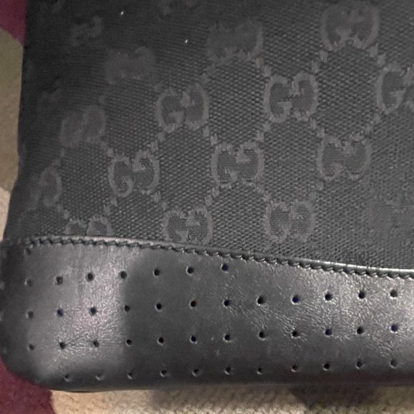 GUCCI monogram black canvas crossbody / shoulder purse unisex - Picture 3 of 15